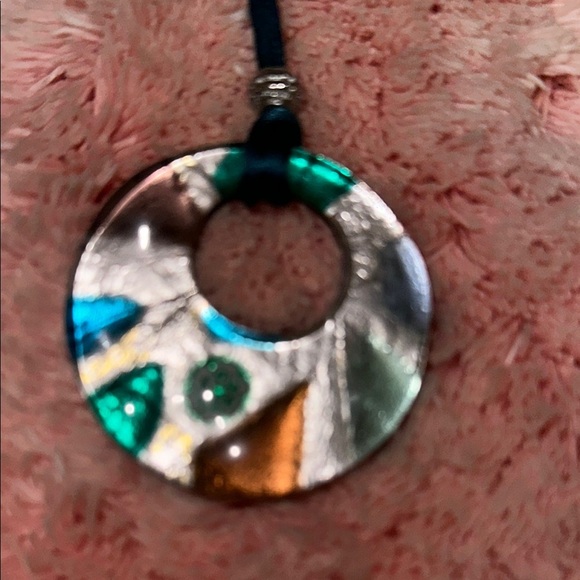 Murano glass multi color Pendant Necklace - Picture 4 of 7